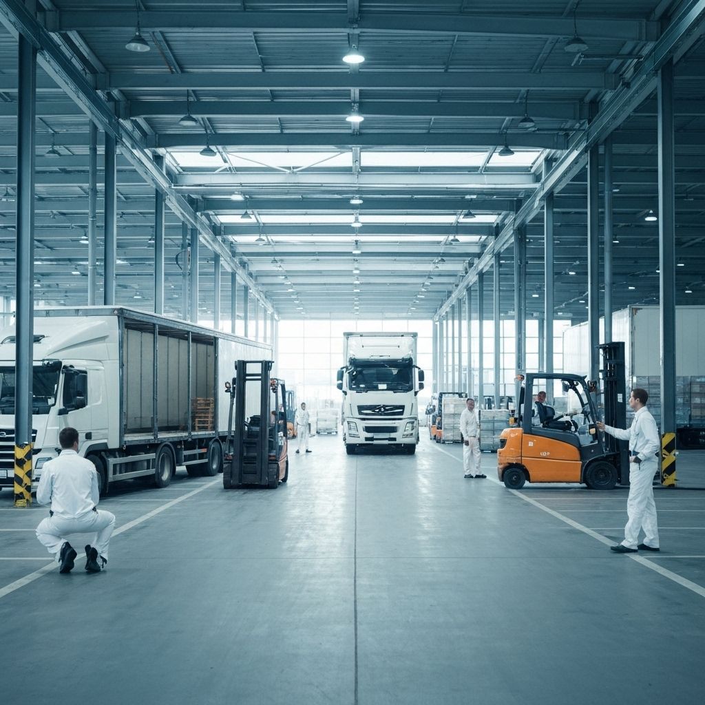 Flota de camiones de distribución